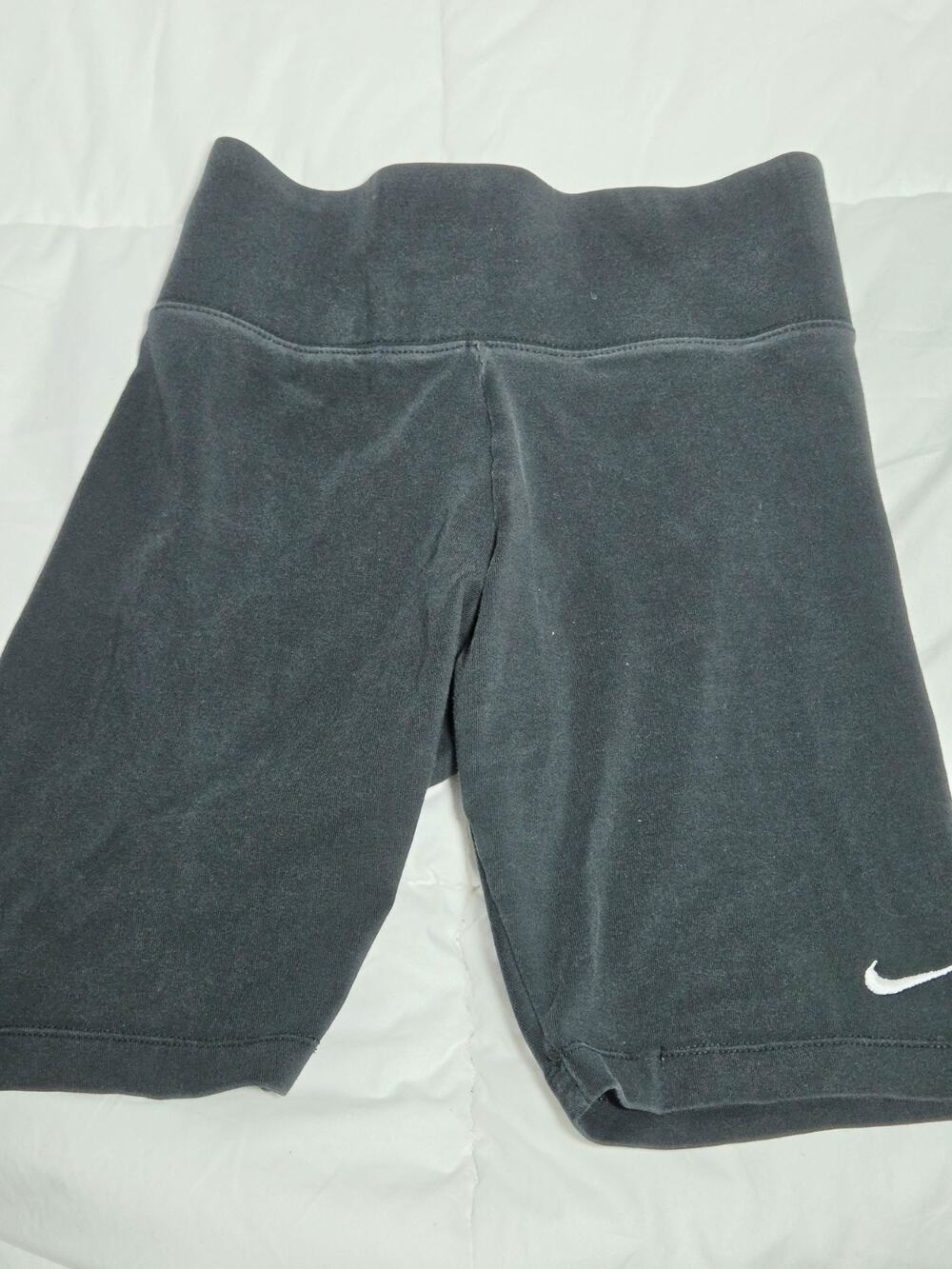 Nike Women Legasse Bike Shorts Black S Tigh-Fit Stretchy High Waist Yoga Vtg Y2K